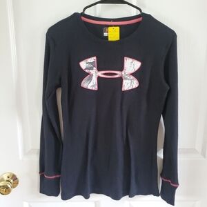 Under Armour Black Long Sleeve Shirt with Pink Accents #68